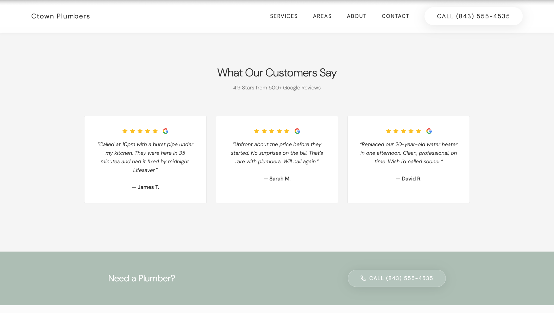 Coastal Plumbing Co. — Reviews section